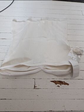 NWT Abercrombie White Ribbed Bandeau Tube Top